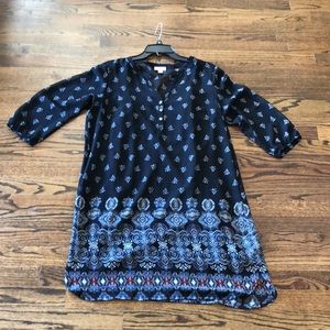 J.Jill Layered 3/4 Sleeve Tunic Top / Dress!